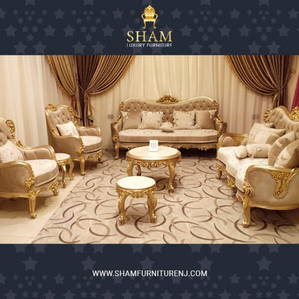 Sham Luxury Living Room Set SLLRS-77051