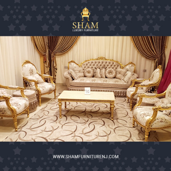 Sham Luxury Living Room Set SLLRS-77054