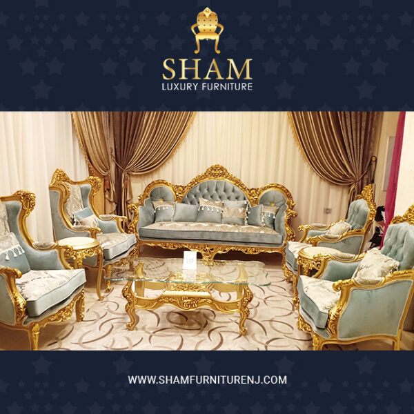 Sham Luxury Living Room Set SLLRS-77057