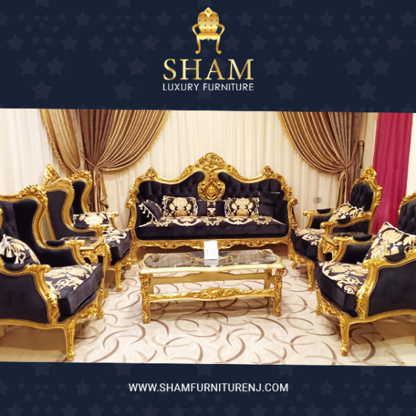 Sham Luxury Living Room Set SLLRS-77058