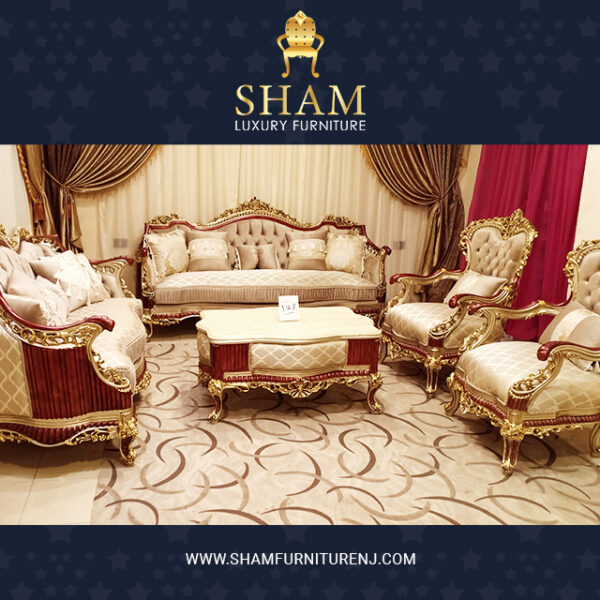 Sham Luxury Living Room Set SLLRS-77059