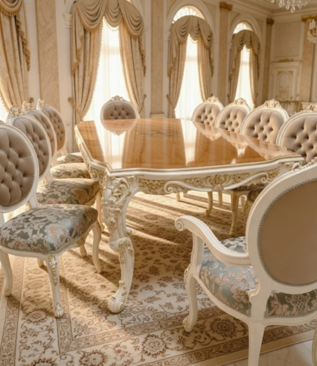 The Golden Estate Oak & Parchment Dining Suite