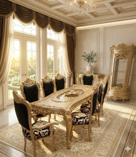 The Golden Sovereign Midnight & Gilt Dining Suite