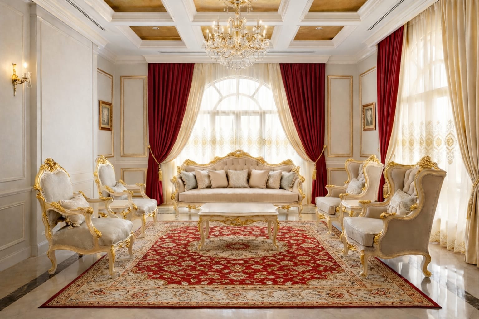 Grand Estate Ornate Living Room Suite – European-style