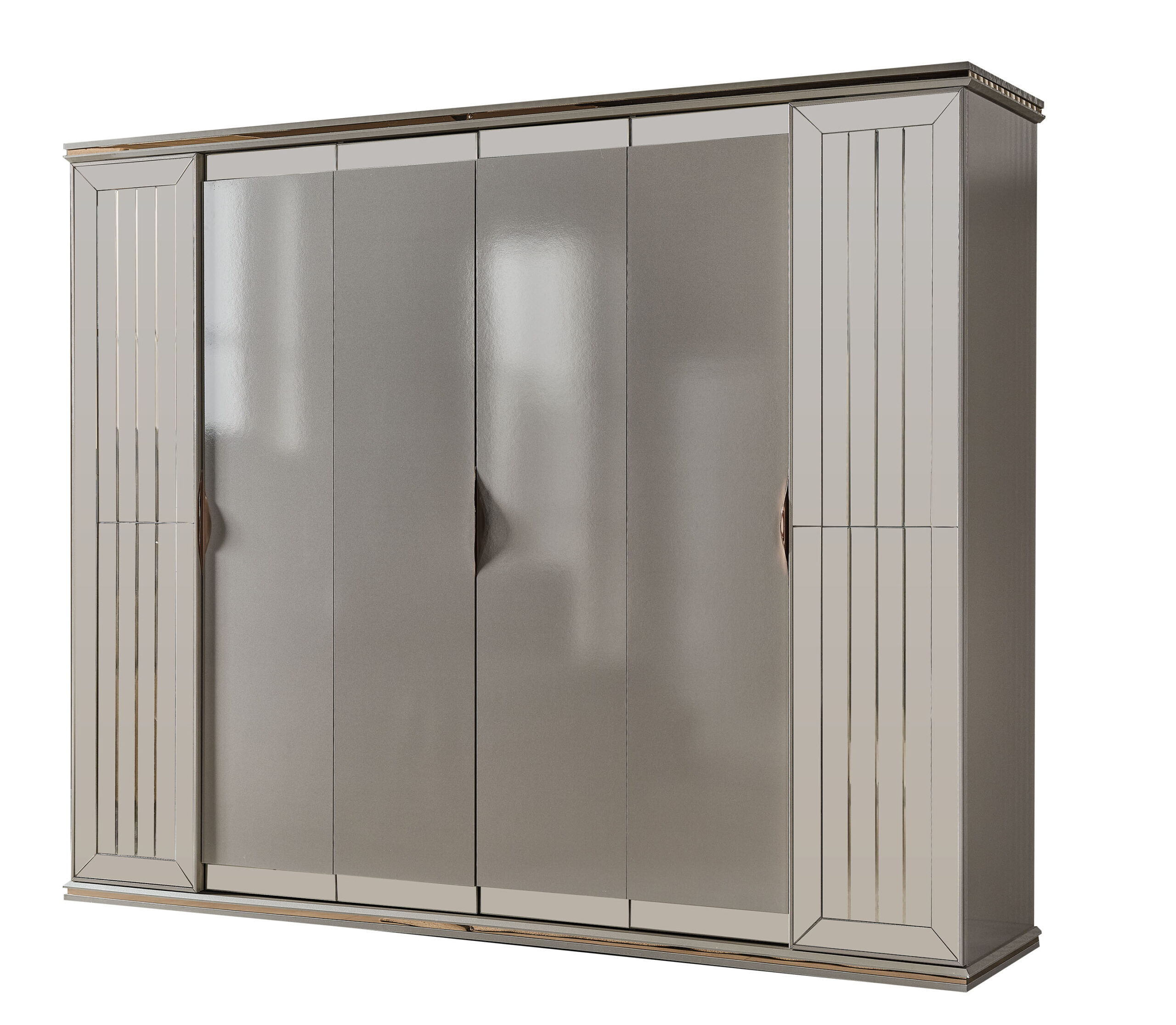 Gokce Bedroom (Queen Frame With Headboard & Dresser With Mirror & Ottoman & 2 Nightstand) - Image 3