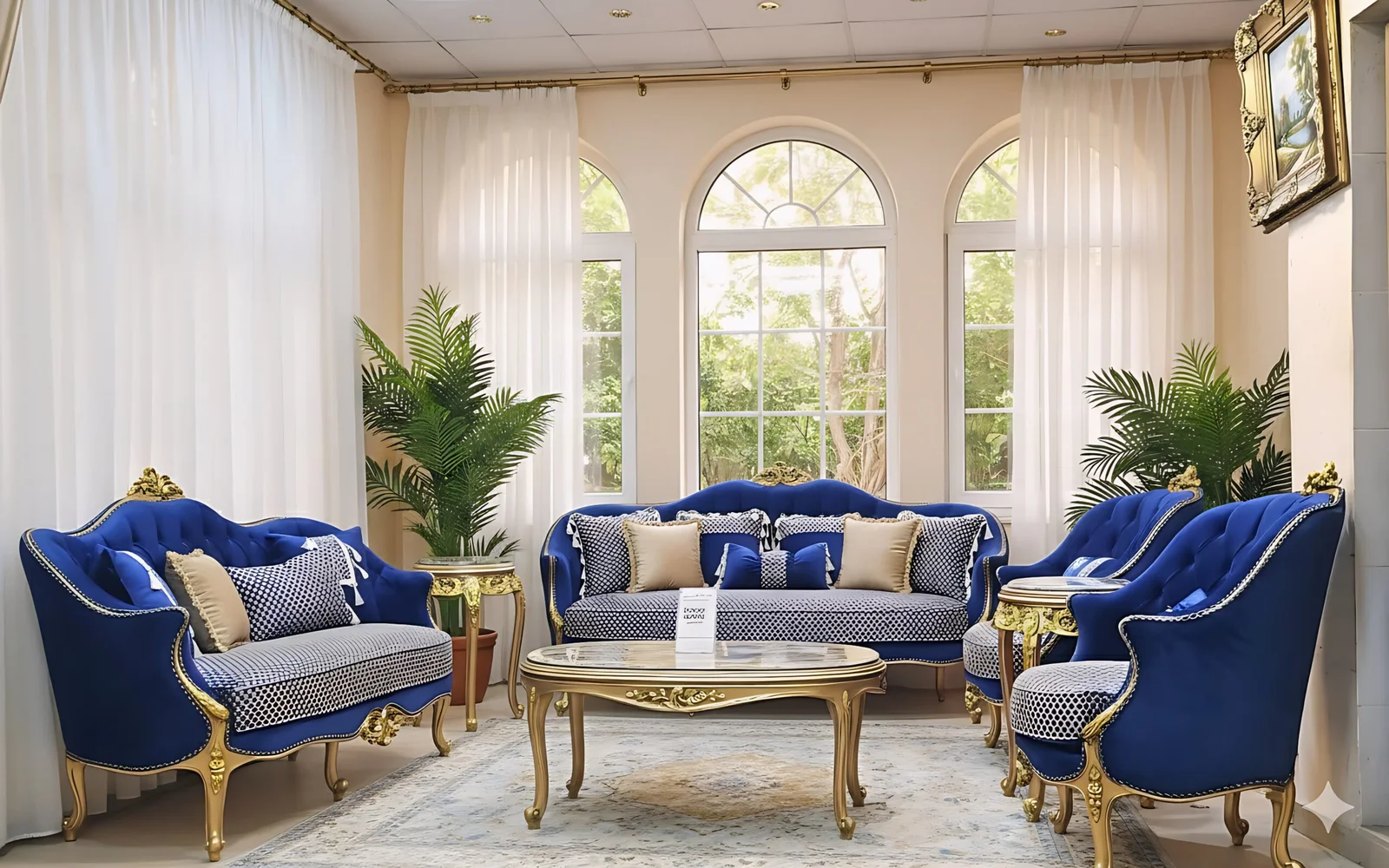 The Sovereign Suite: Ultra-Luxury Royal Victorian Living Room Set
