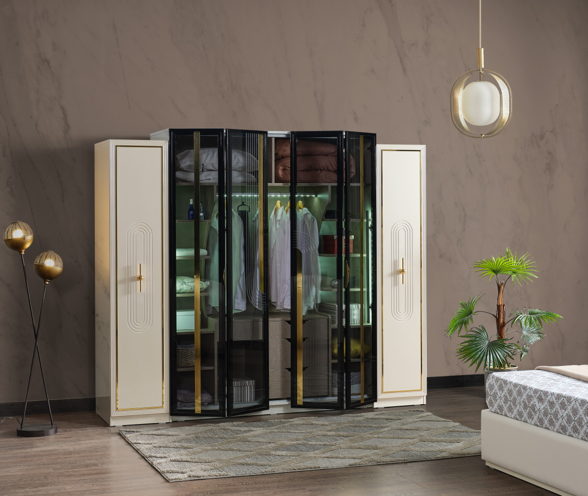 Marsel Bedroom (Queen Frame With Headboard & Dresser With Mirror & Ottoman & 2 Nightstand) - Image 9