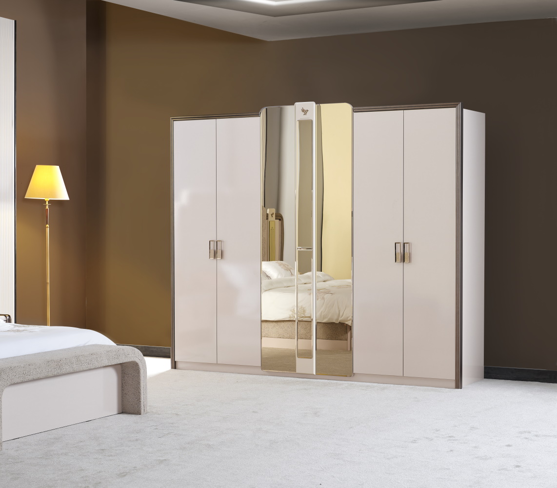 Nirvana Bedroom (Queen Bed & Dresser With Mirror & Ottoman & 2 Nightstand With Back ) - Image 17