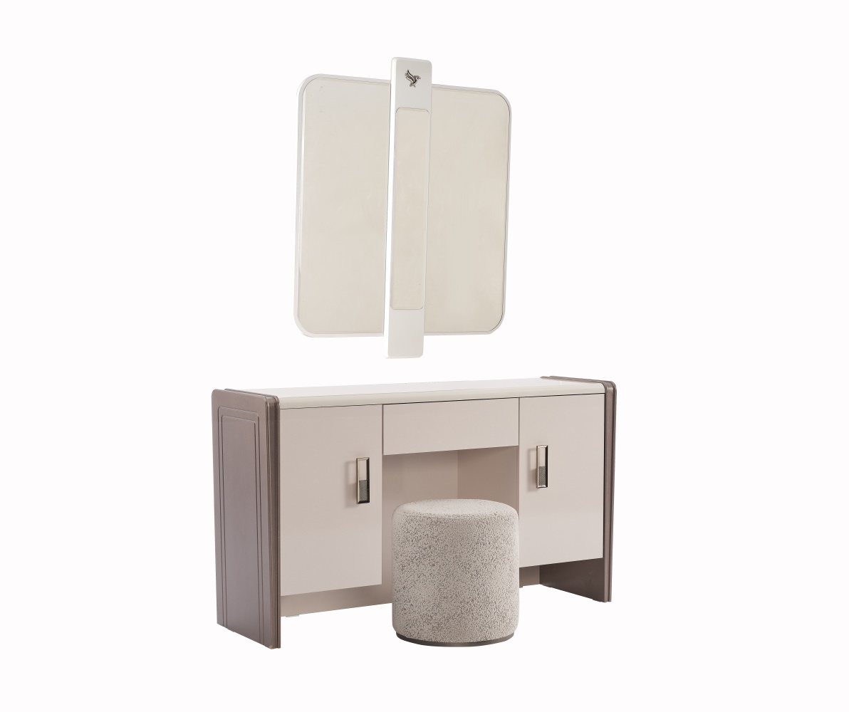 Nirvana Bedroom (Queen Bed & Dresser With Mirror & Ottoman & 2 Nightstand With Back ) - Image 2