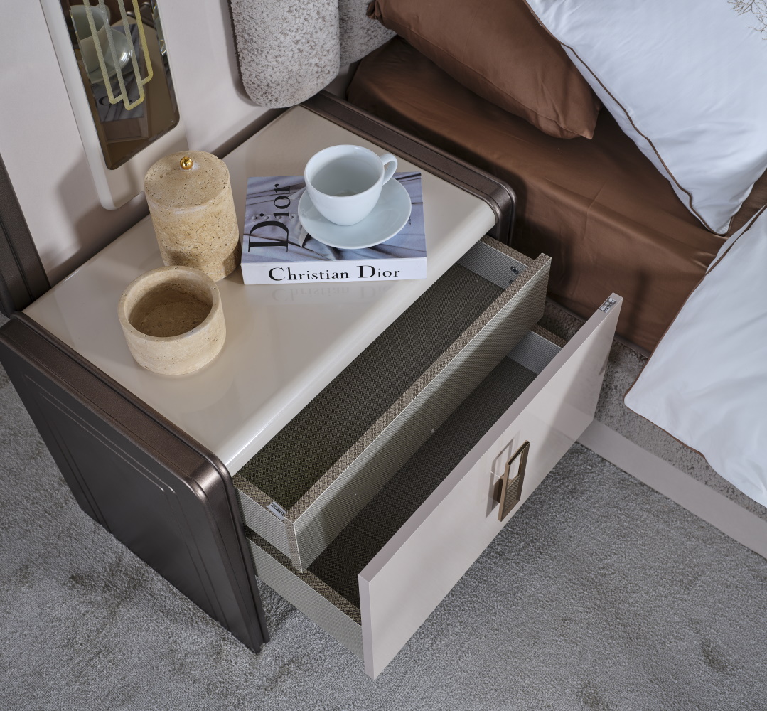 Nirvana Bedroom (Queen Bed & Dresser With Mirror & Ottoman & 2 Nightstand With Back ) - Image 24