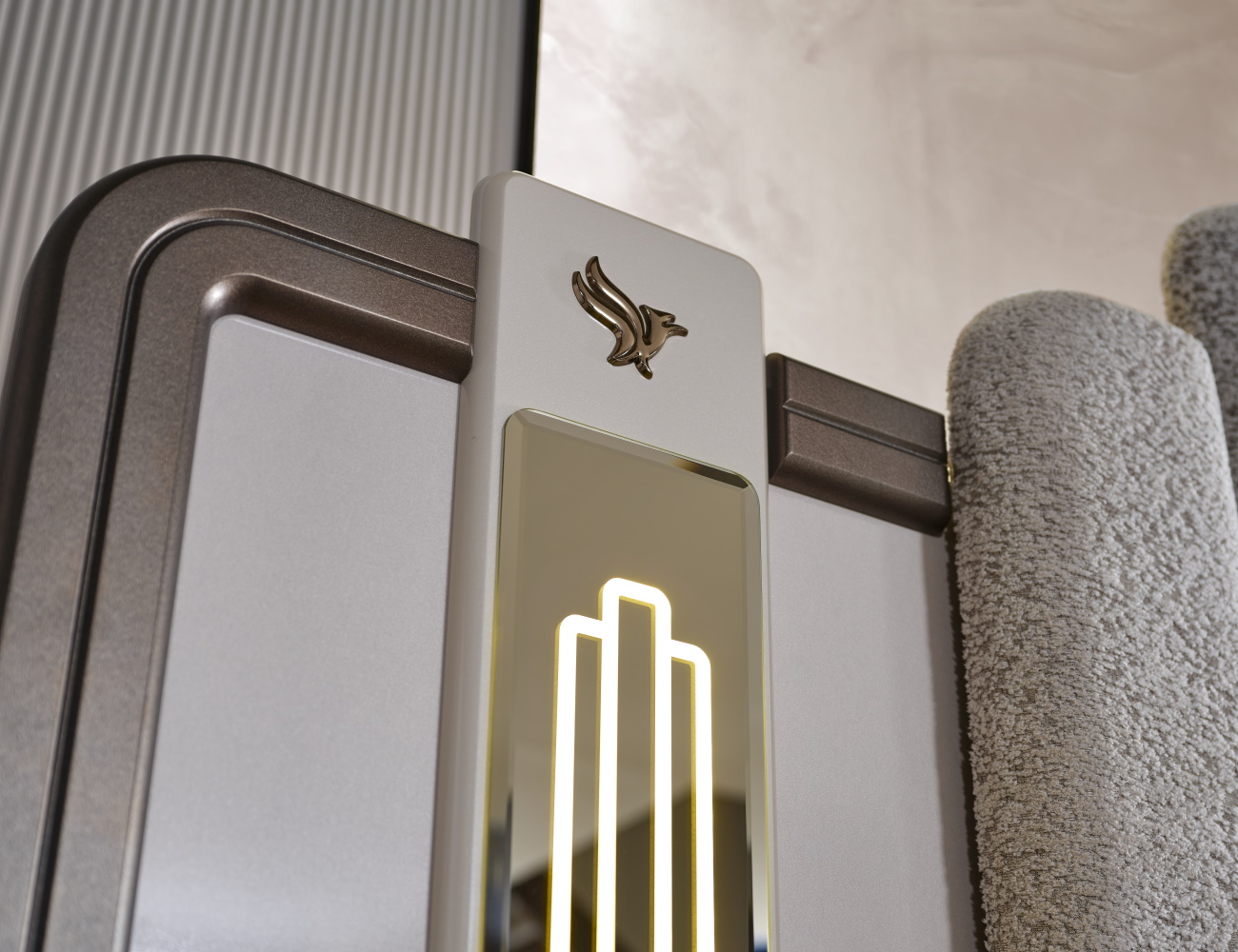 Nirvana Bedroom (Queen Bed & Dresser With Mirror & Ottoman & 2 Nightstand With Back ) - Image 26