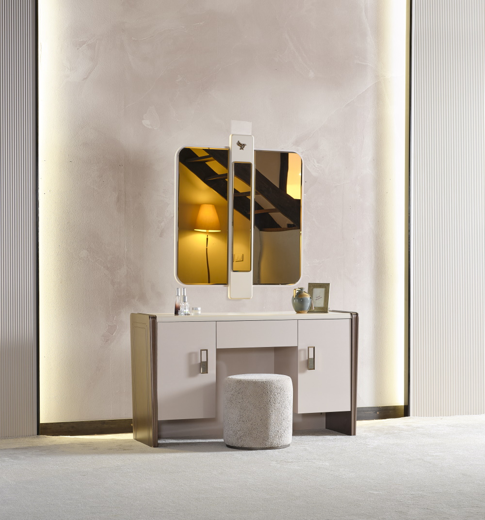 Nirvana Bedroom (Queen Bed & Dresser With Mirror & Ottoman & 2 Nightstand With Back ) - Image 30