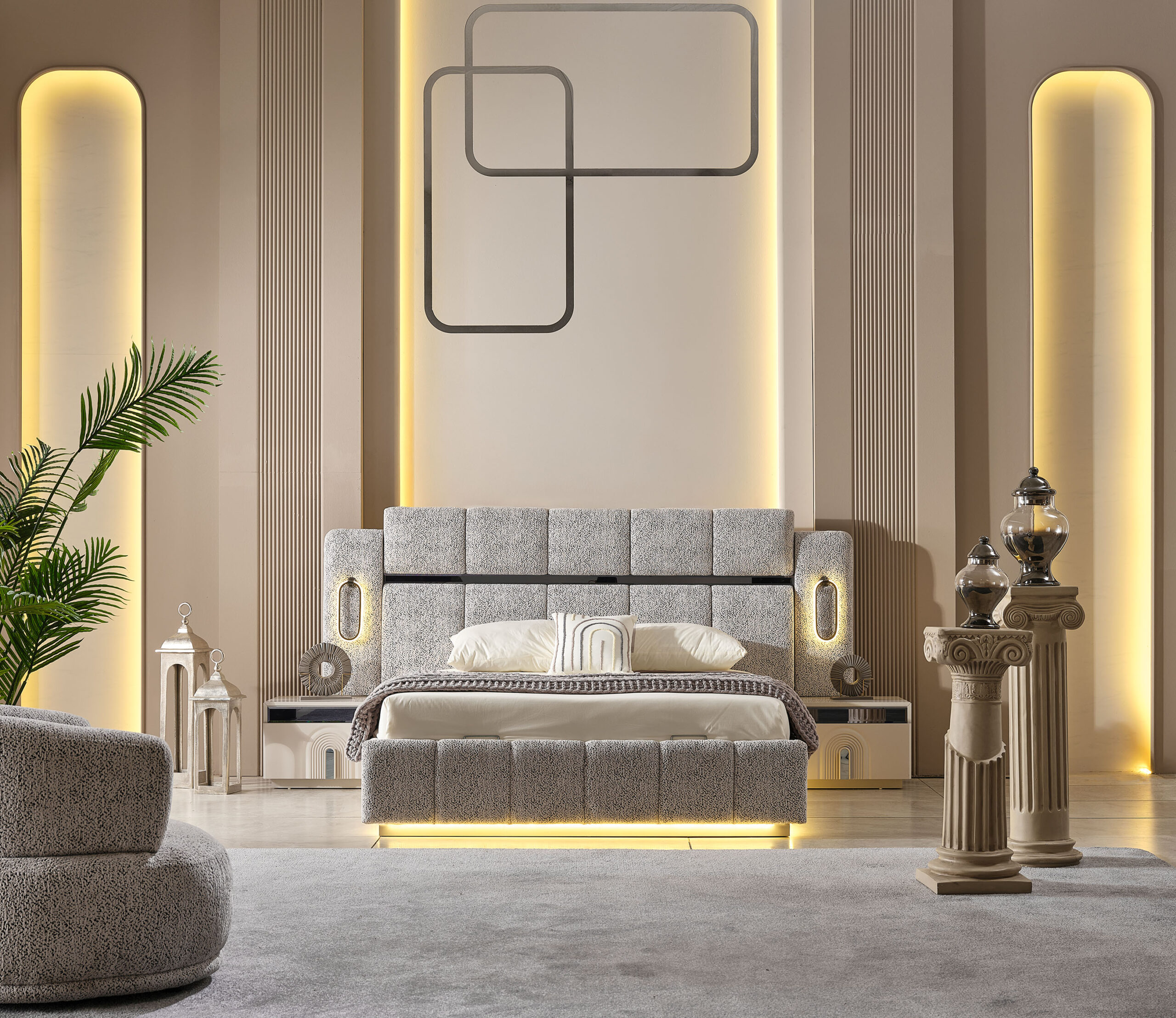 Parma Bedroom (Queen Frame With Headboard & Dresser With Mirror & 2 Nightstand) - Image 26