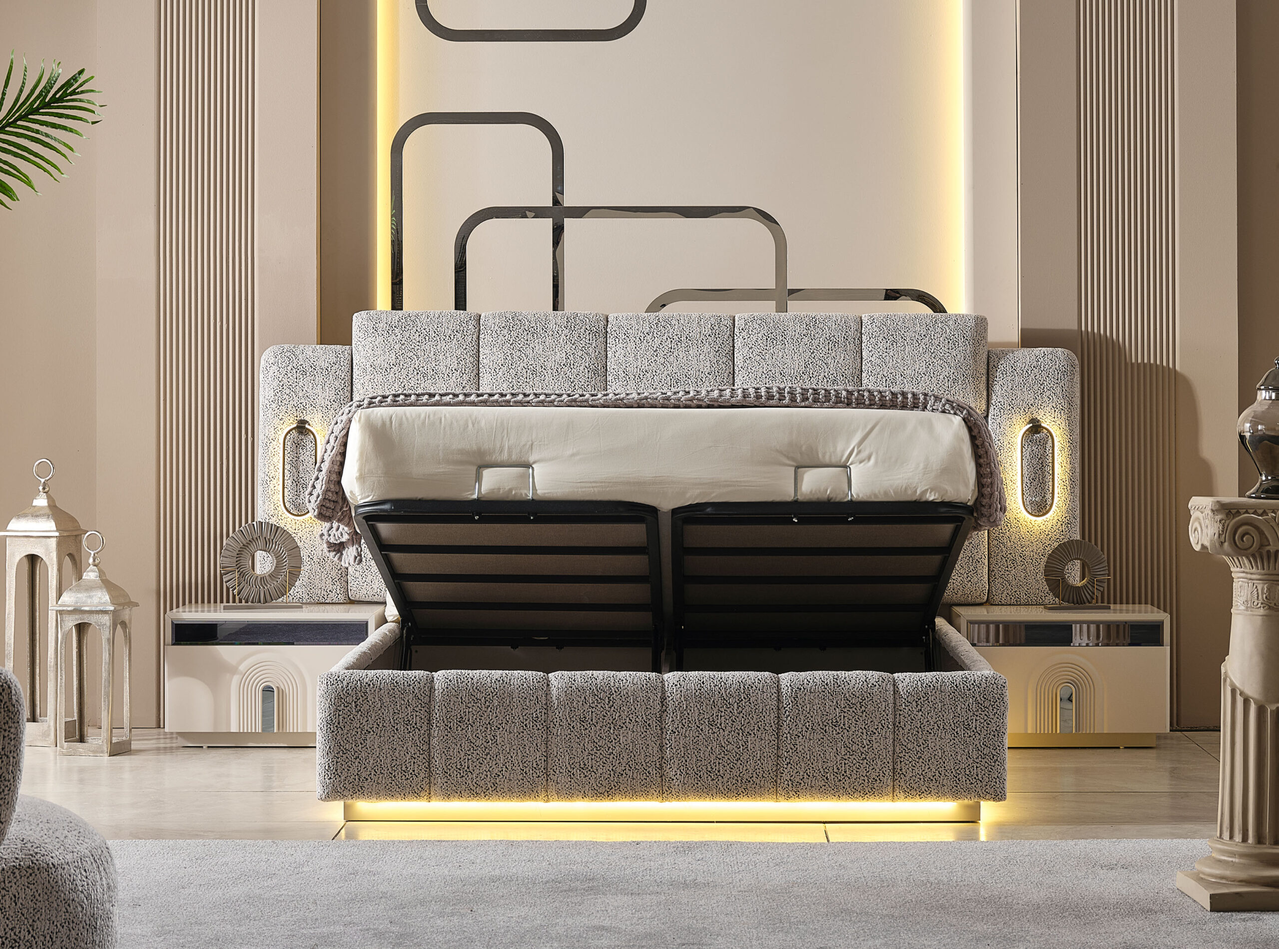 Parma Bedroom (Queen Frame With Headboard & Dresser With Mirror & 2 Nightstand) - Image 27