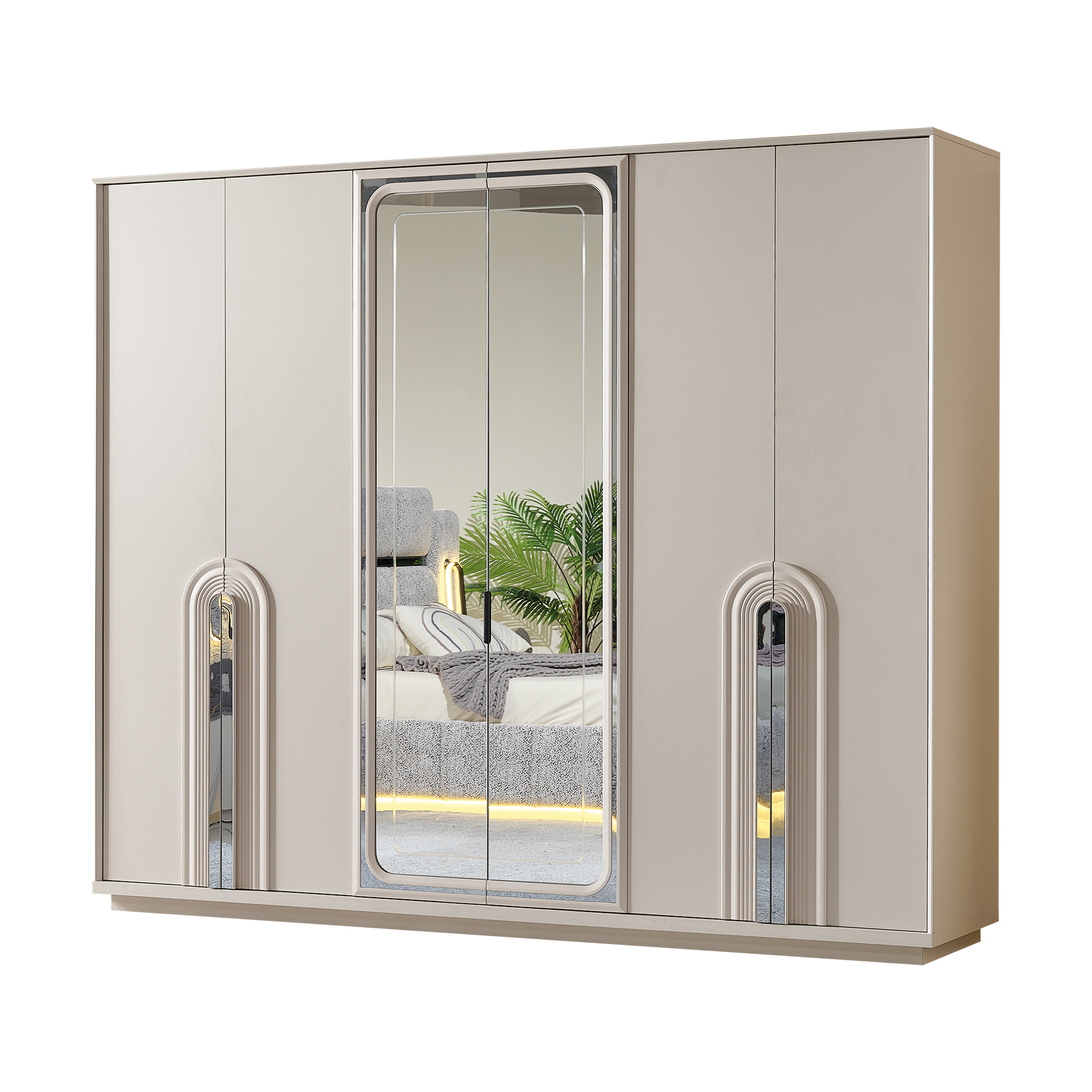 Parma Bedroom (Queen Frame With Headboard & Dresser With Mirror & 2 Nightstand) - Image 30