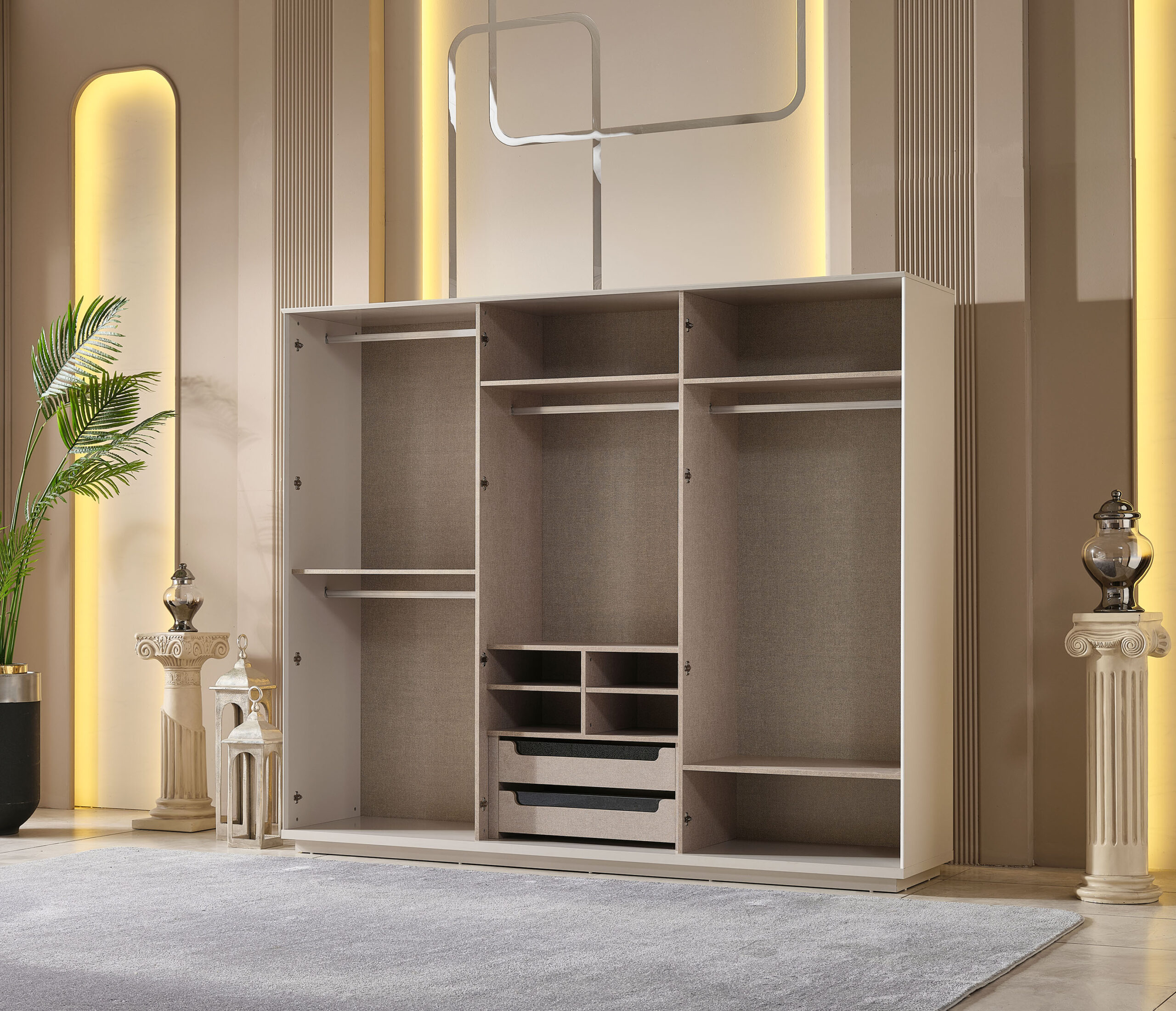 Parma Bedroom (Queen Frame With Headboard & Dresser With Mirror & 2 Nightstand) - Image 21