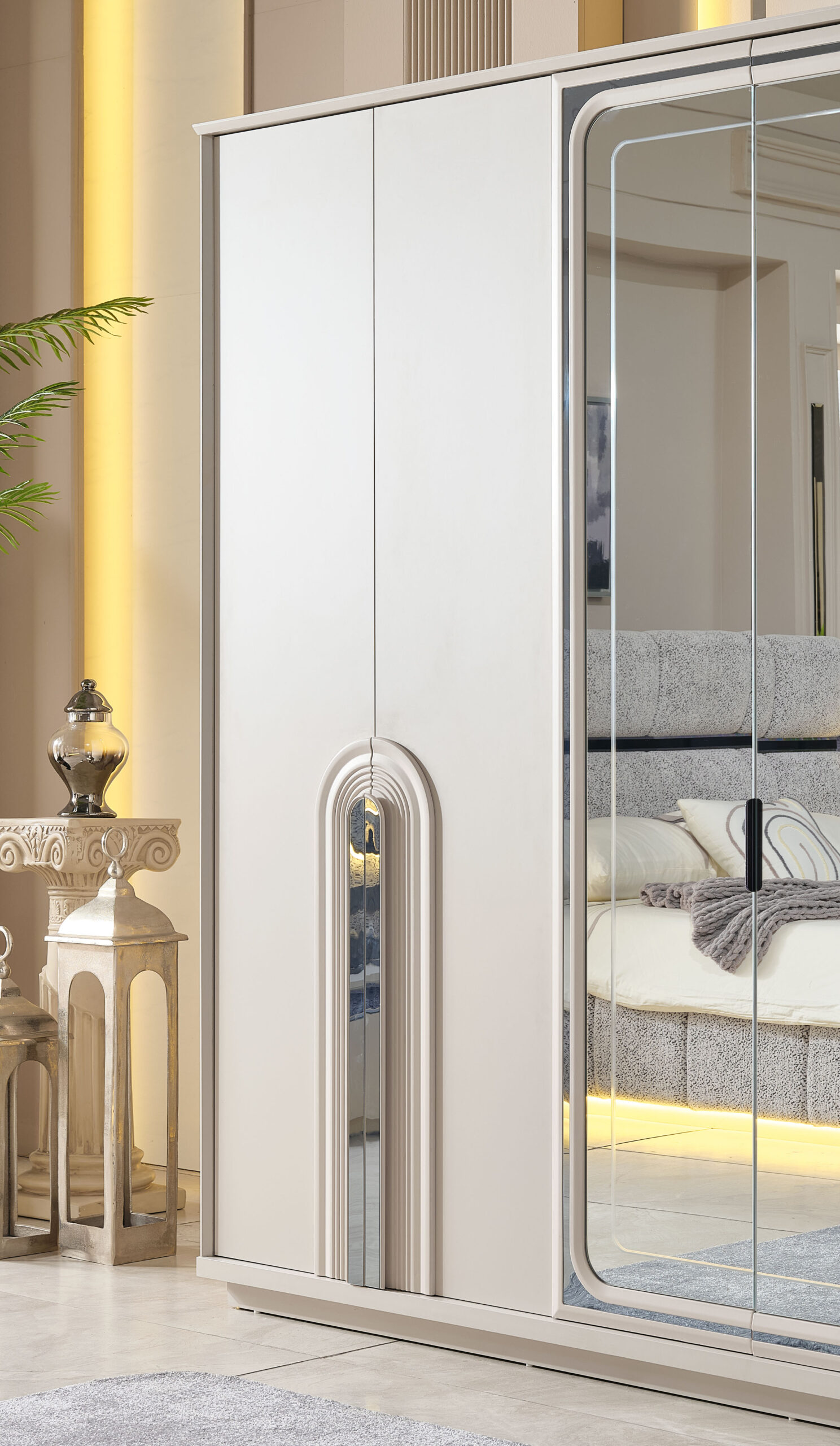 Parma Bedroom (Queen Frame With Headboard & Dresser With Mirror & 2 Nightstand) - Image 6