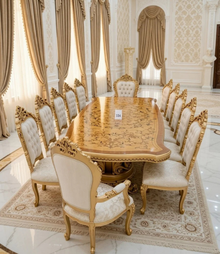 The Golden Sovereign Marquetry & Ivory Dining Suite