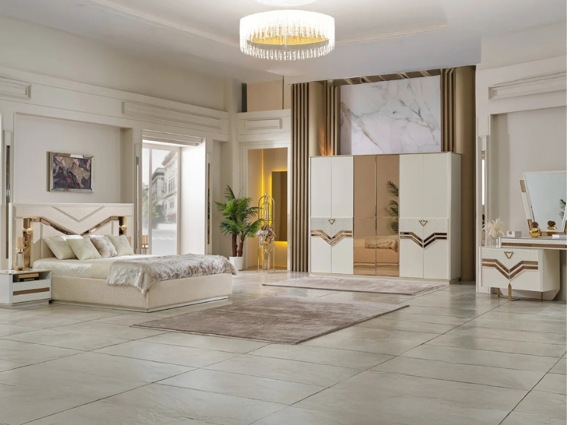 Zen Bedroom (Queen Frame With Headboard & Dresser With Mirror & 2 Nightstand)