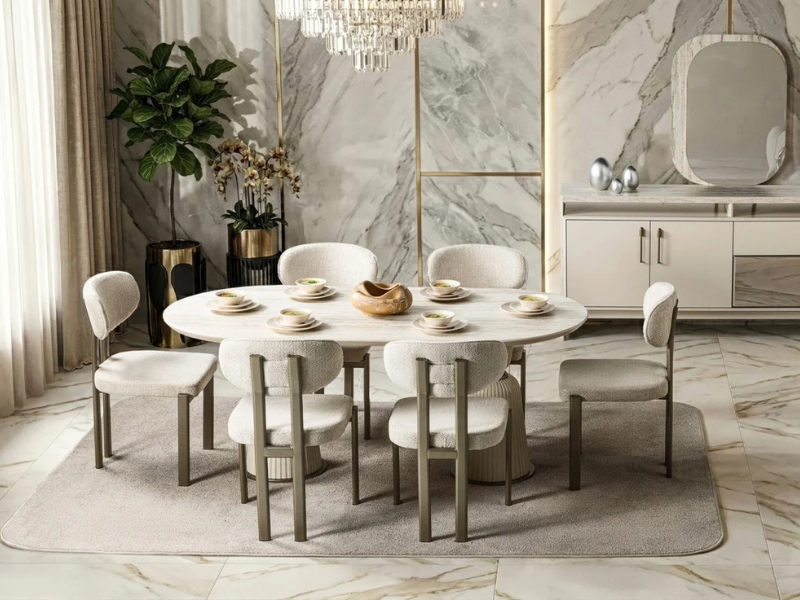 Bern Diningroom (Consol With Mirror & Dining Table & 6 Dining Chair)