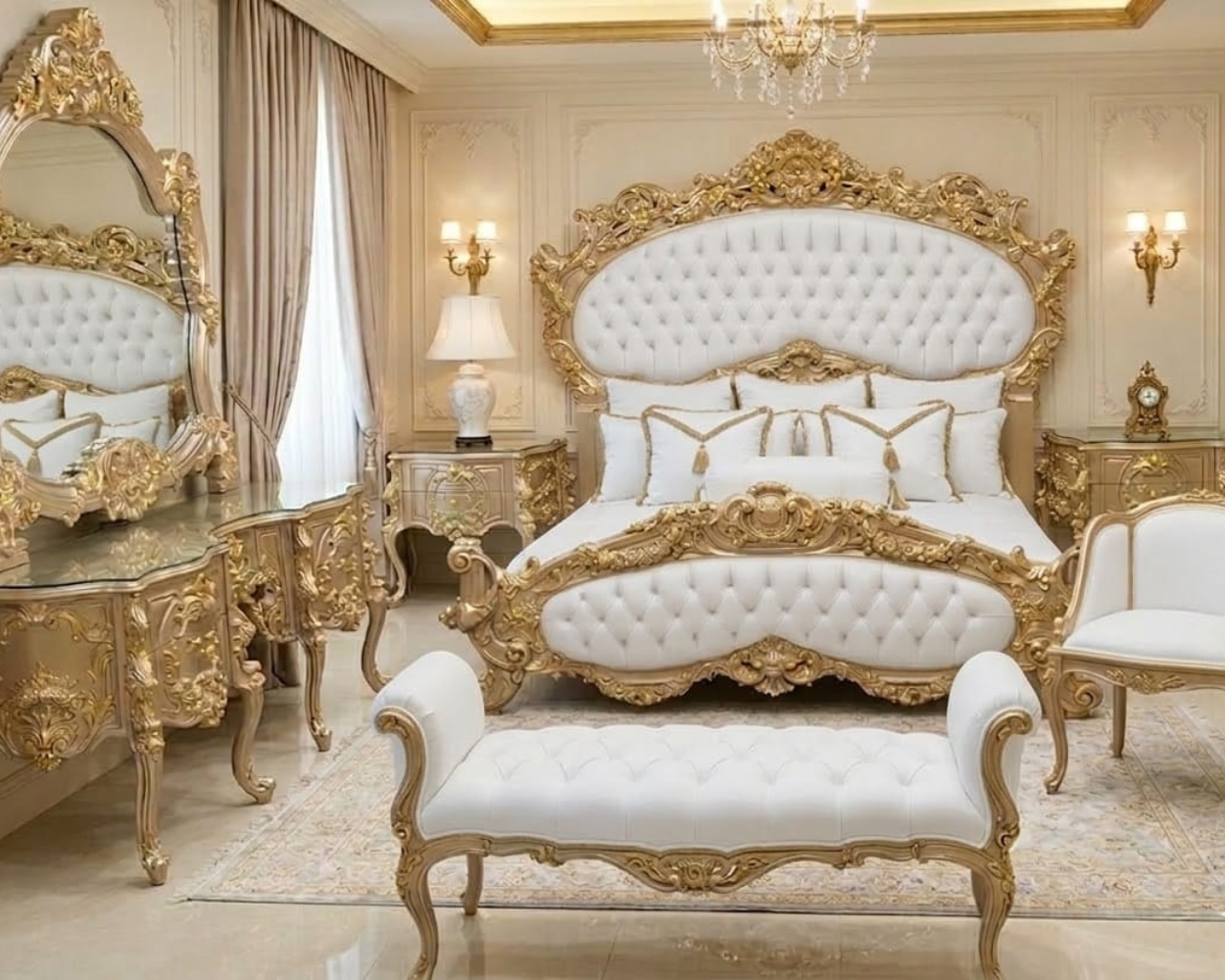 Sovereign Pure White & Gold Imperial Master Suite