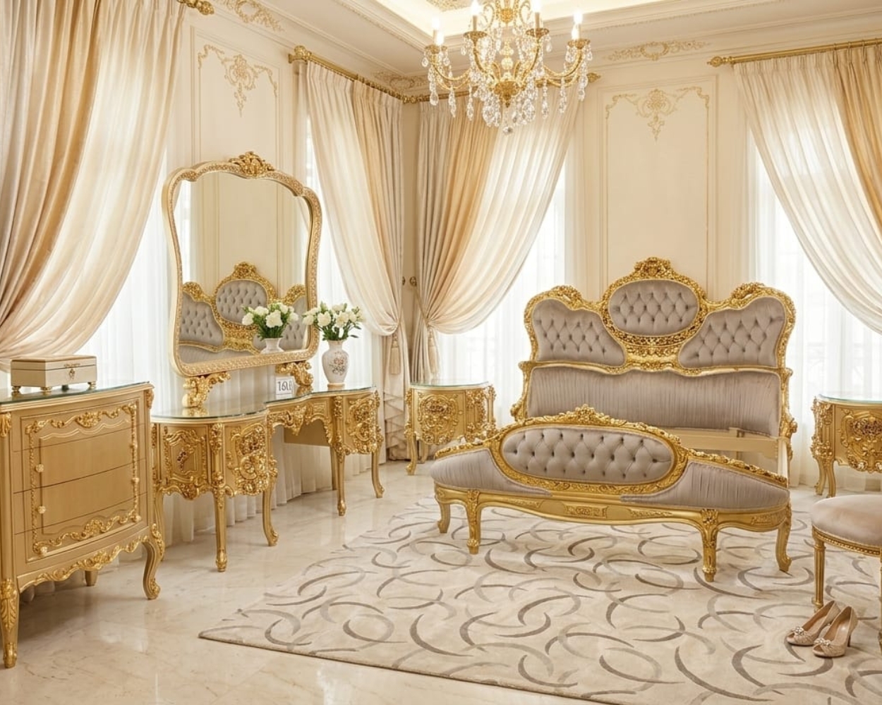 Imperial Gold & Silver Mist Baroque Master Suite | Sovereign Edition