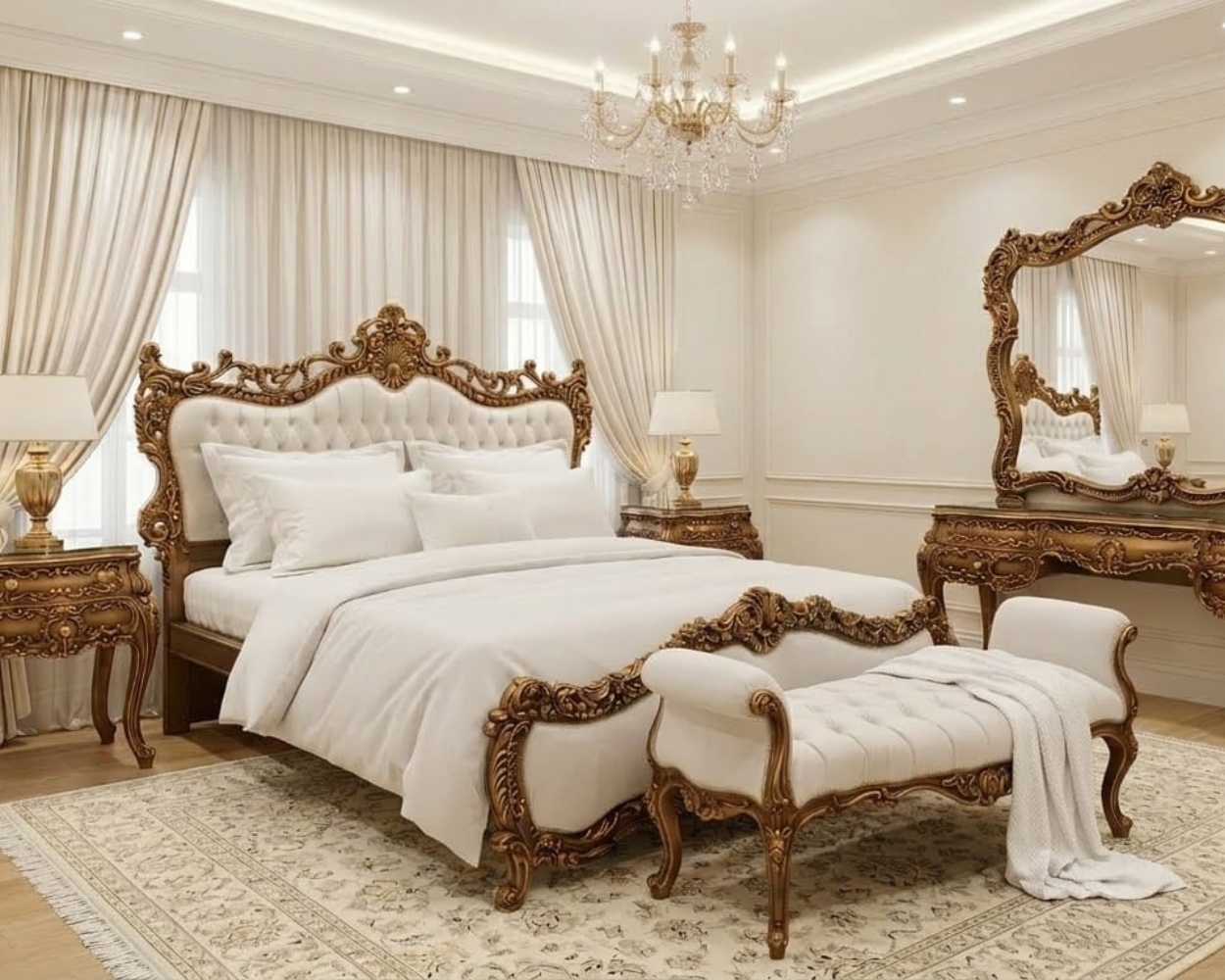 Sovereign Bronze & Alabaster Baroque Master Suite | Antiquity Edition