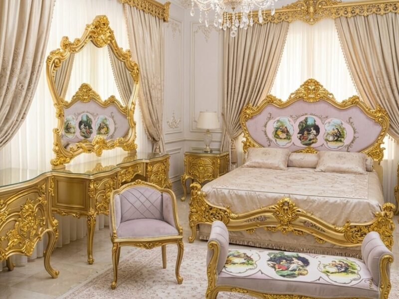 The Monarch Heritage Hand-Painted Bedroom Masterpiece