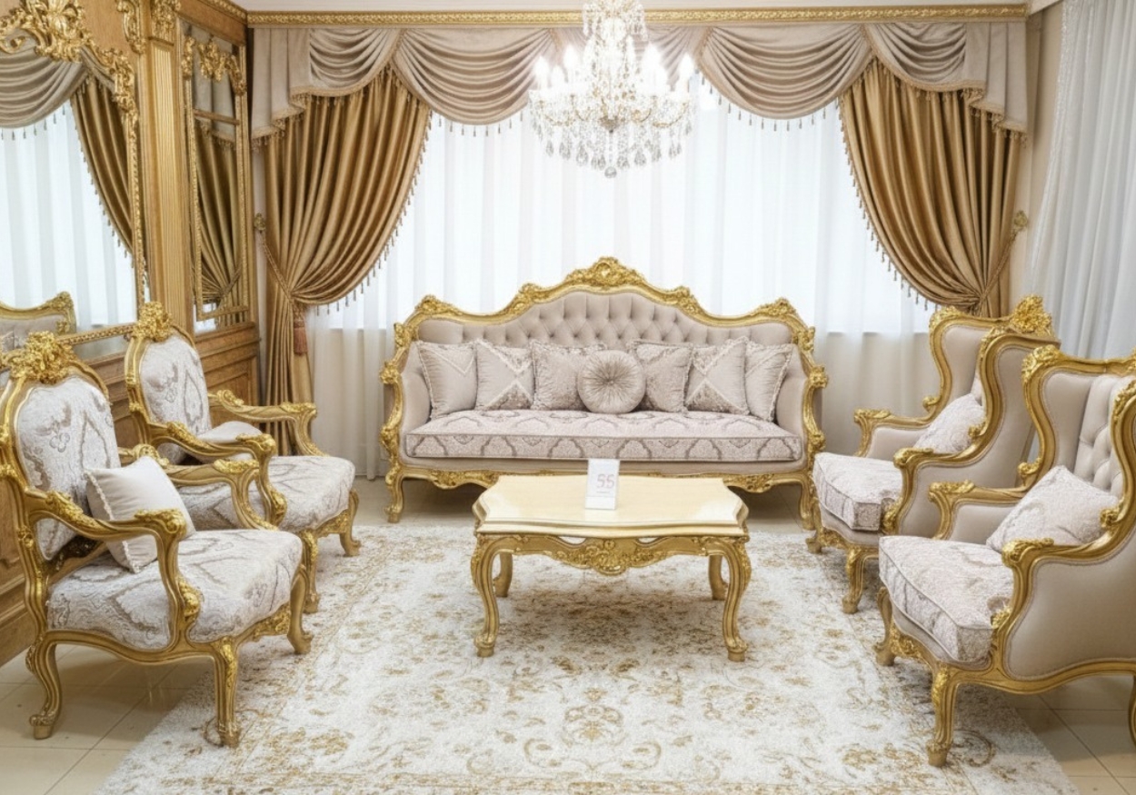 Hand-Carved Royal Mauve Masterpiece Furniture
