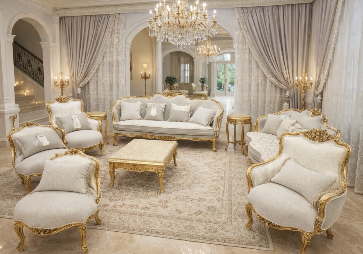 Renaissance-Inspired Imperial Living Room Suite