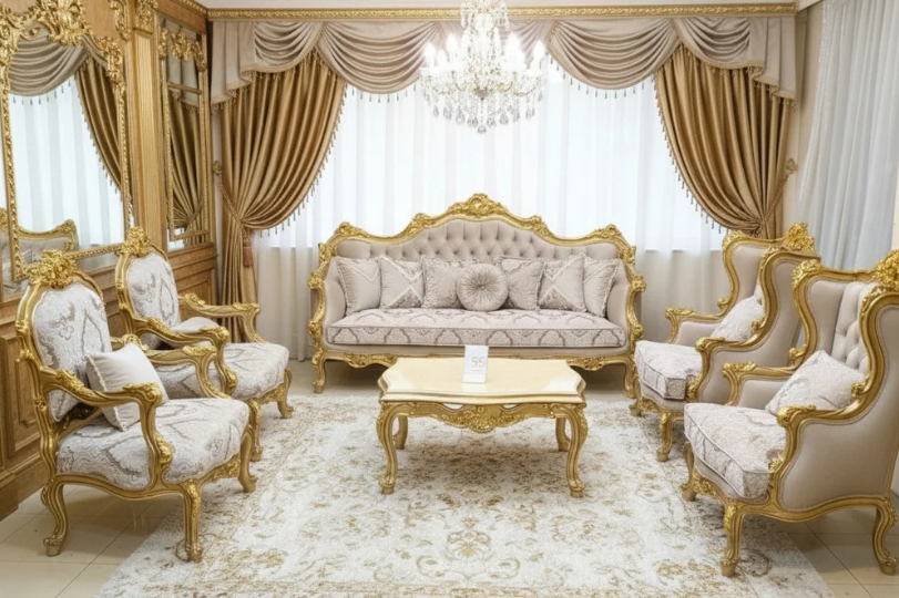 Hand-Carved Royal Mauve Masterpiece Furniture