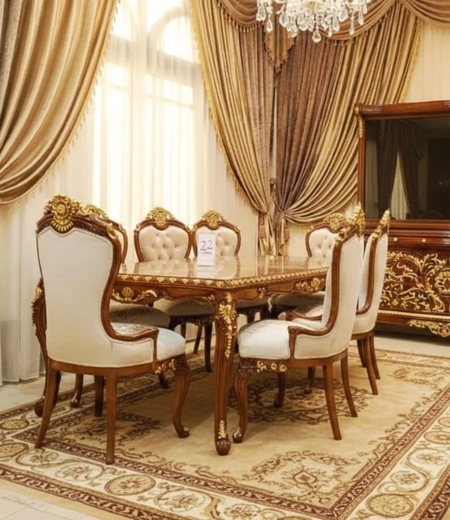 The Grand Baroque Azure & Gold Dining Estate