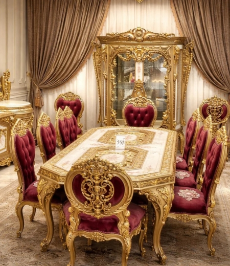 The Majestic Gilded Rose & Gold Dining Collection