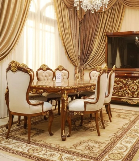 The Royal Gilt Mahogany & Ivory Dining Suite
