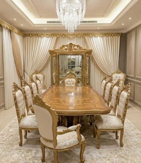 The Versailles Marquetry & Gold Imperial Dining Suite