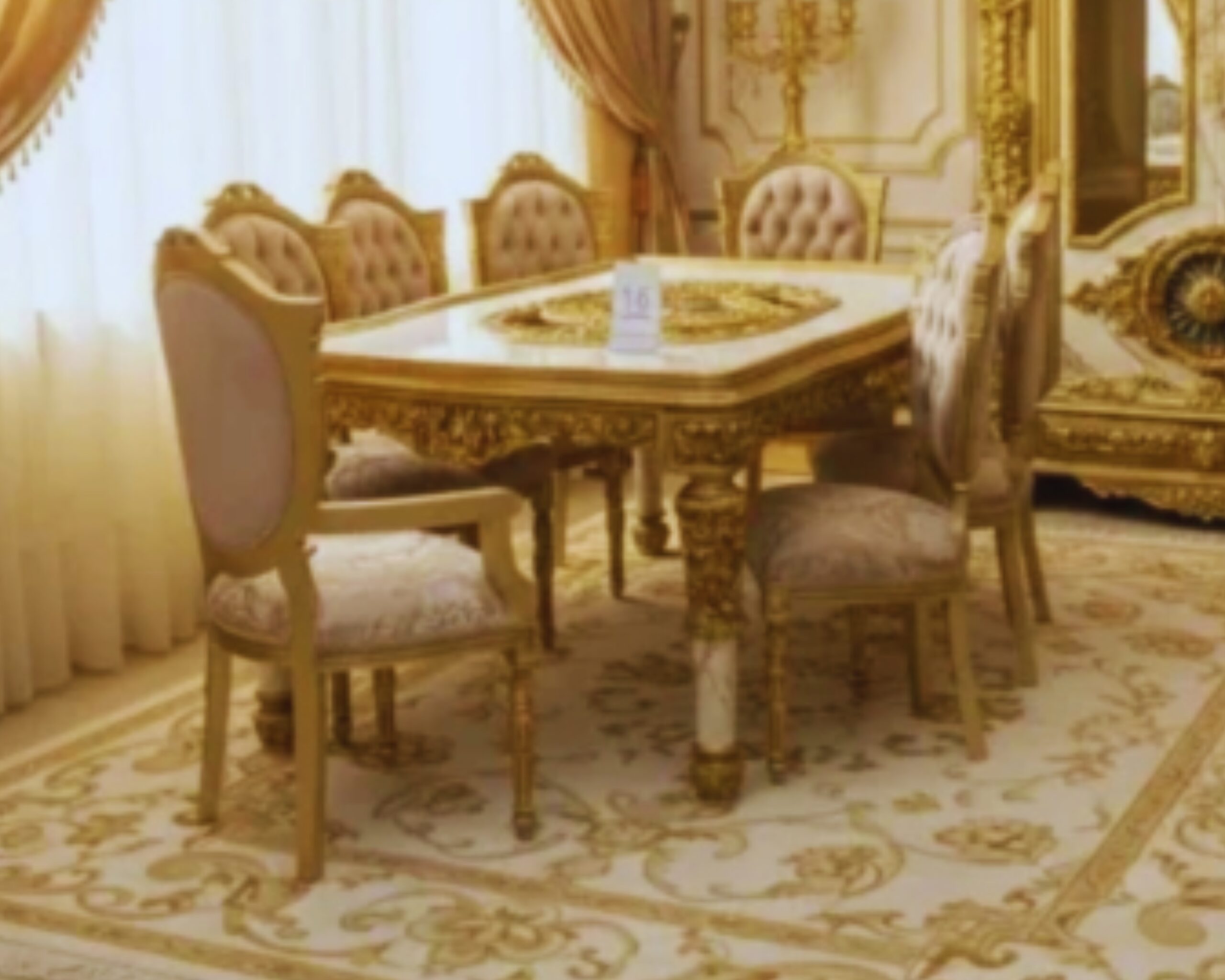 The Gilded Marble Royale Dining Collection