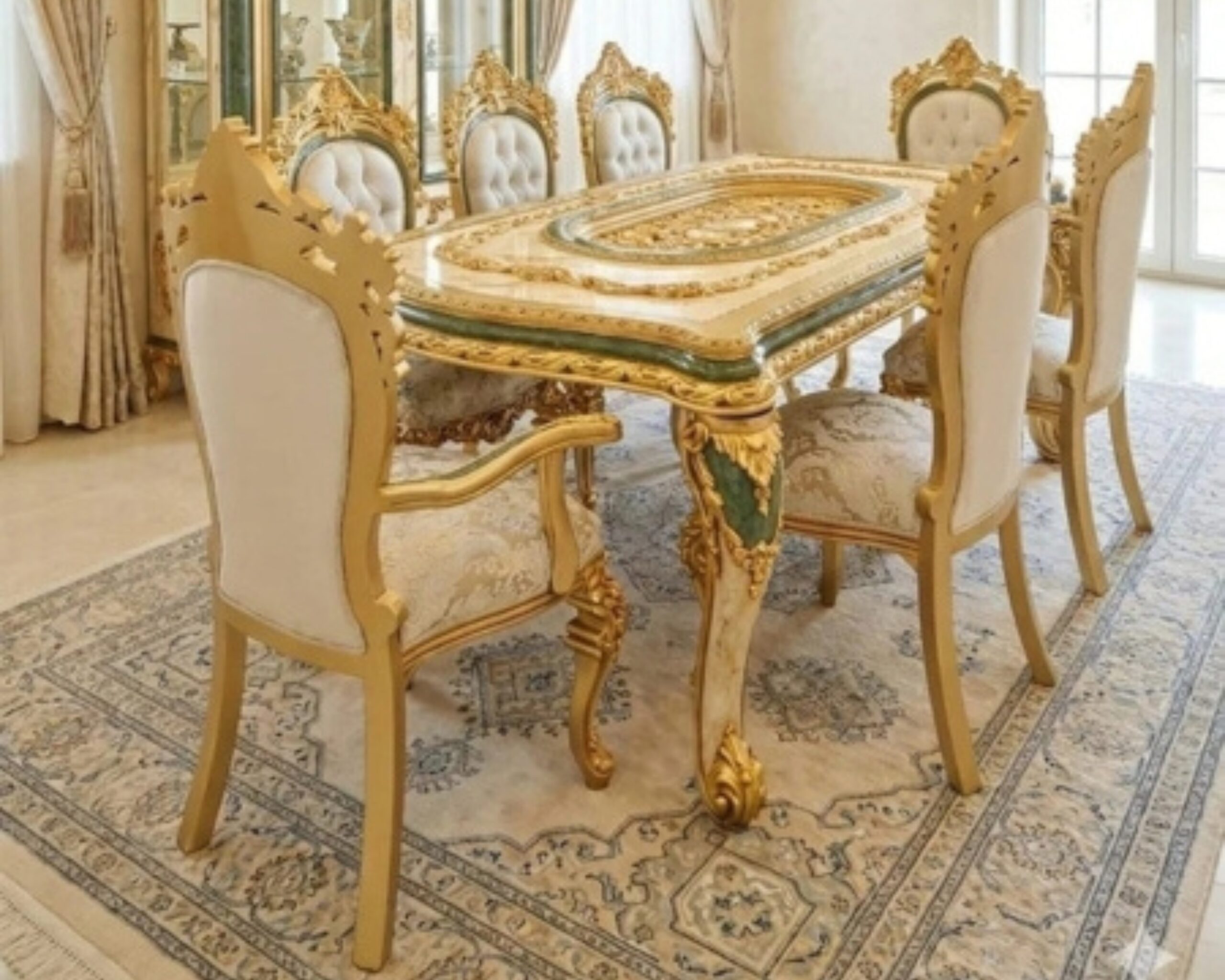The Emerald Imperial Gilded Dining Collection
