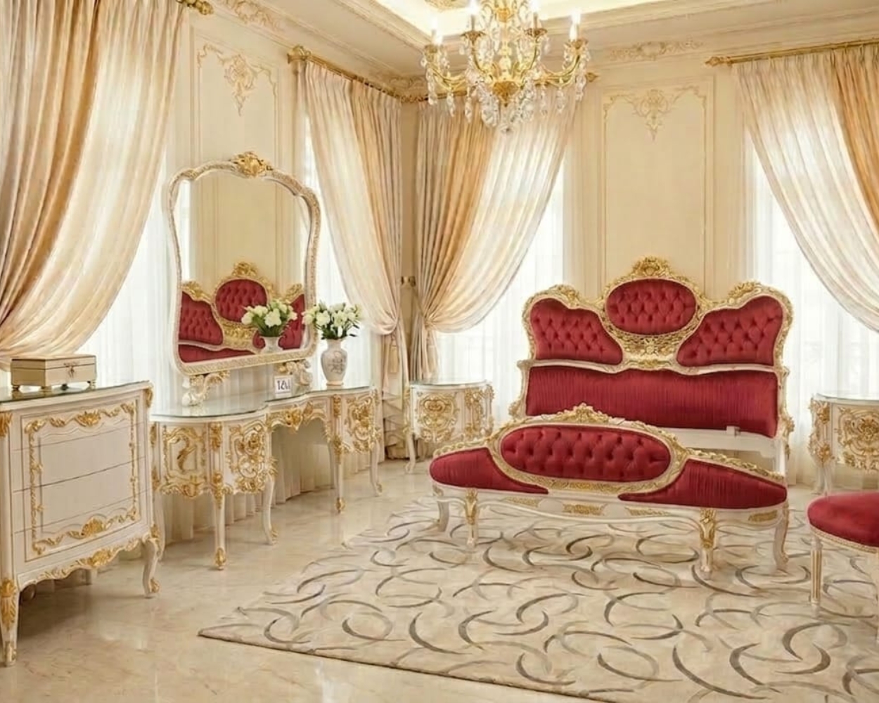Royal Ruby & Gold Elegance Master Suite (Victorian Series)