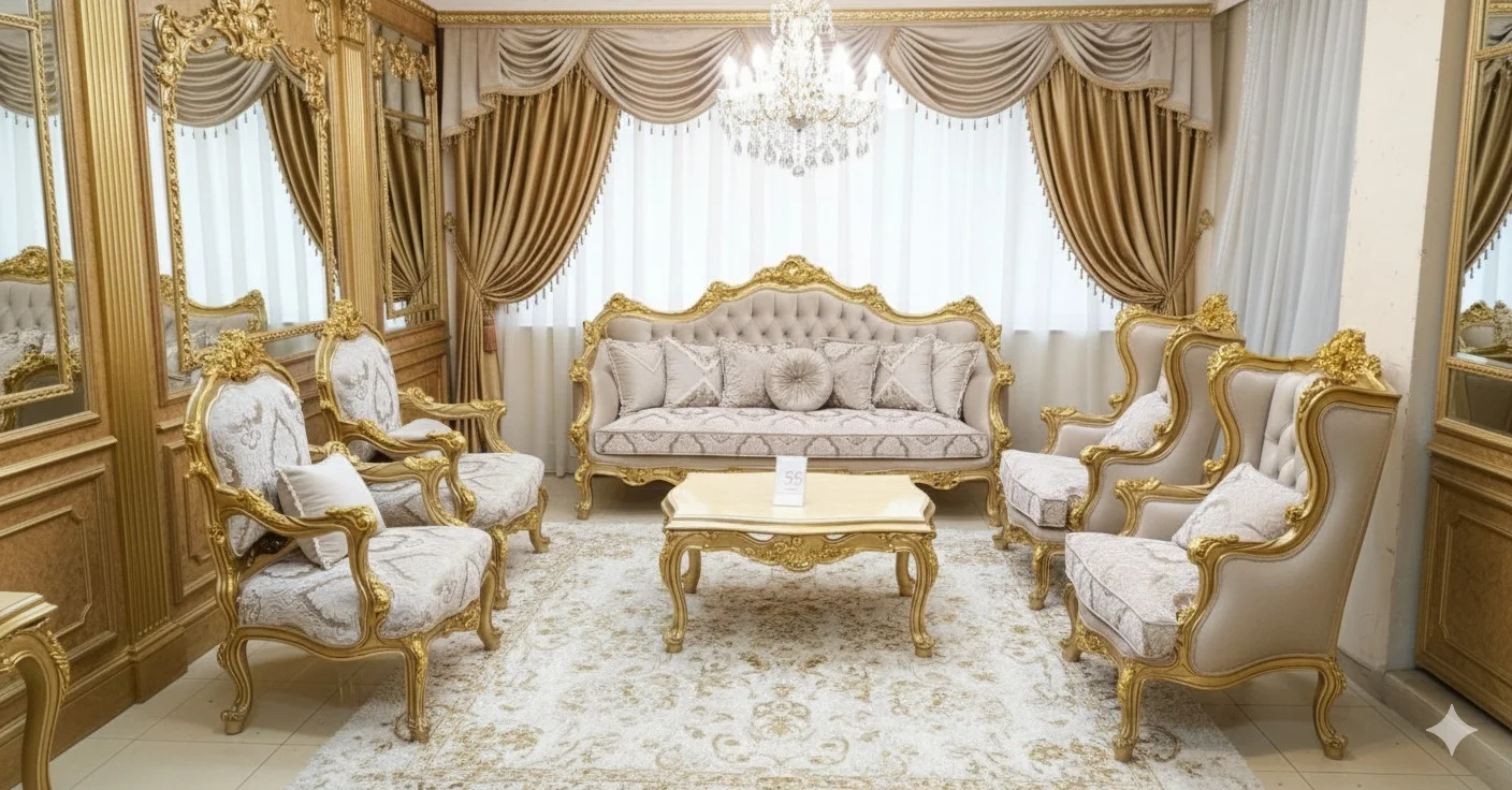 Hand-Carved Royal Mauve Masterpiece Furniture