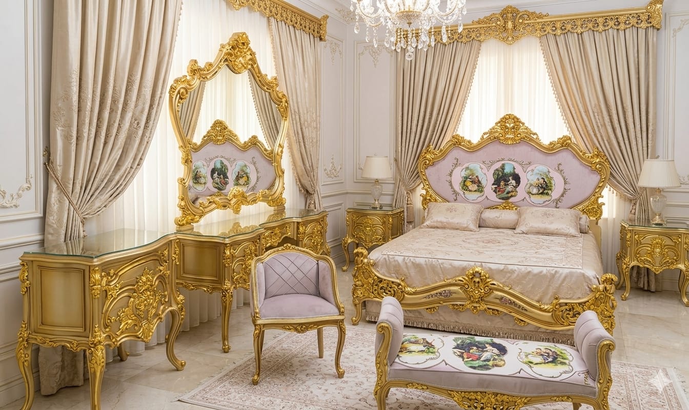 The Monarch Heritage Hand-Painted Bedroom Masterpiece