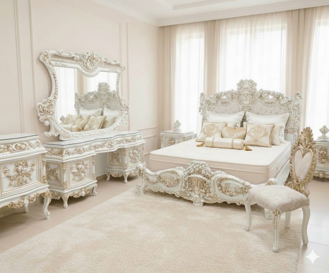 Sovereign Snow Alabaster & Gold Baroque Suite | Pure Imperial Edition