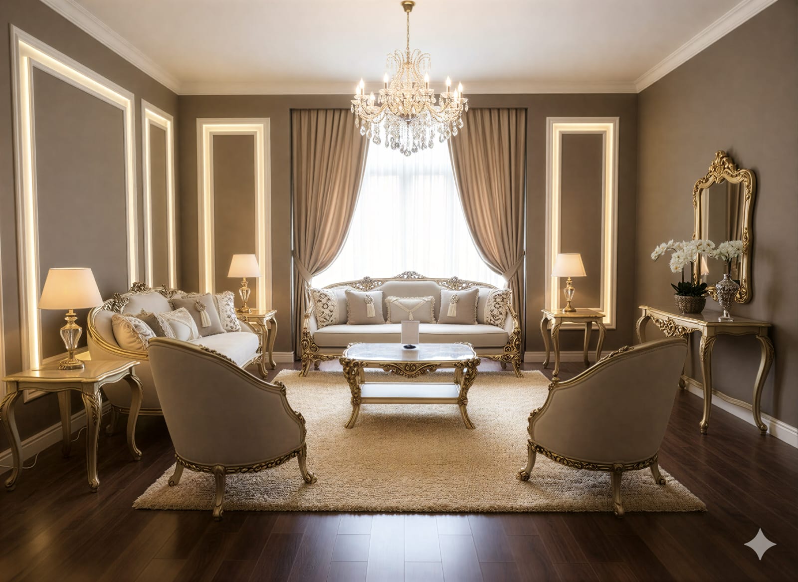 Grand Royal Victorian Heritage Living Room Set