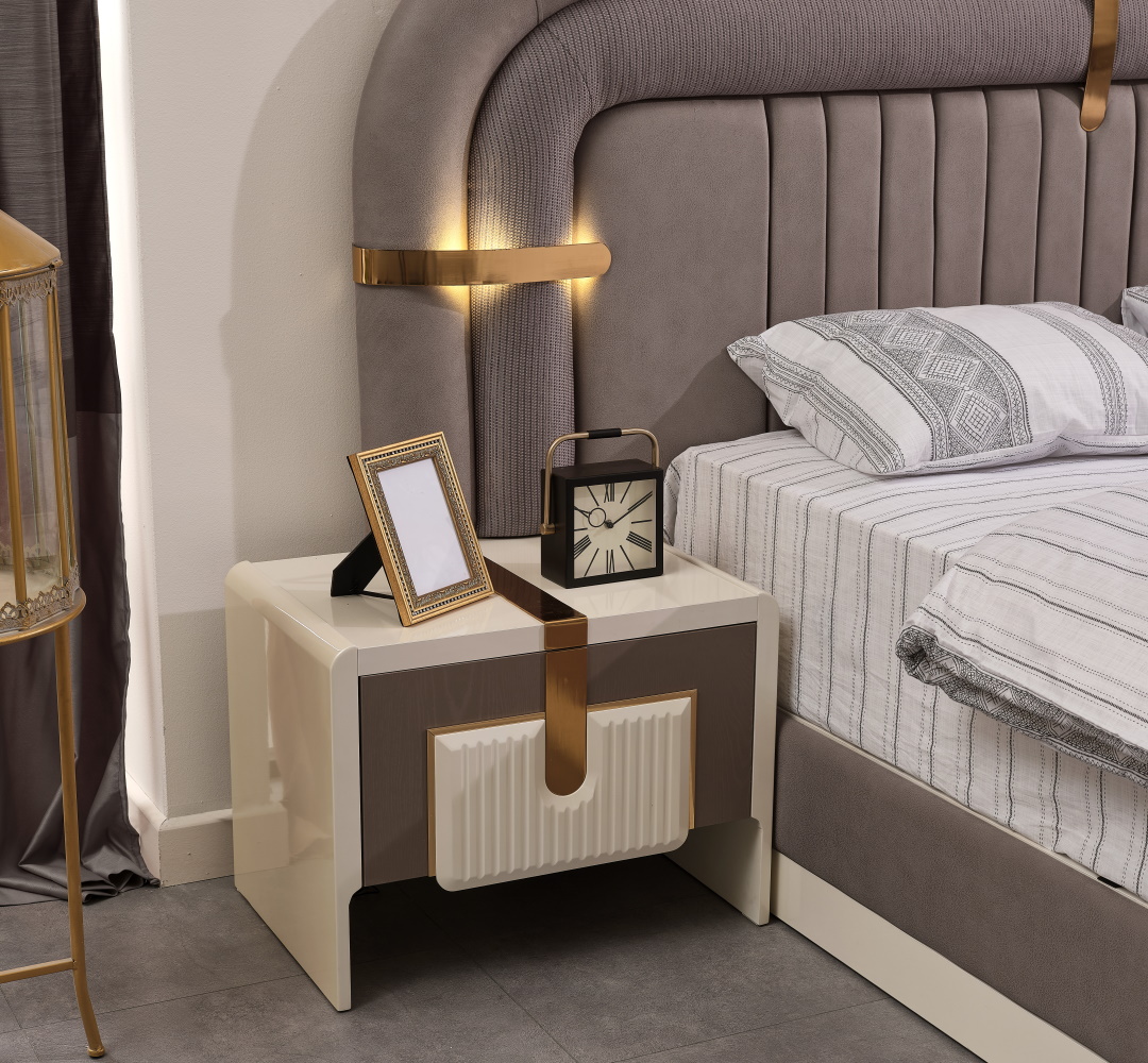Zurich Bedroom (Queen Frame With Headboard & Dresser With Mirror & 2 Nightstand) - Image 4