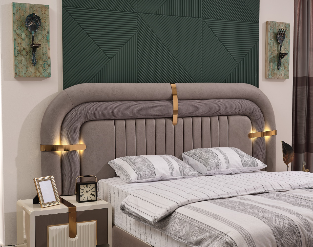 Zurich Bedroom (Queen Frame With Headboard & Dresser With Mirror & 2 Nightstand) - Image 8